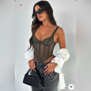 White Fox It’s My Time Bustier Khaki